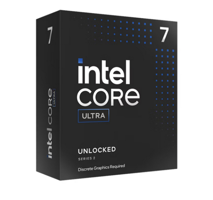  <B>Intel Core Ultra 7 265KF</B><BR>Socket LGA 1851, 20-Cores (8P-Cores/12E-Cores), 20-Threads, 5.5GHz (Turbo) 30MB Cache, 250W<BR>No Intergrated Graphics, No CPU Cooler Included  